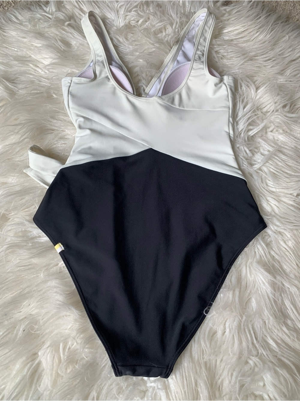 Summersalt The Perfect Wrap One Piece Swimsuit Black White Size 6 - Picture 4 of 7